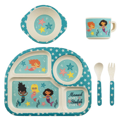 Mermaids Bamboo Dish Set-Bamboo Set-myfunkins.ca