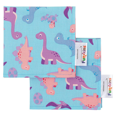 Dinosaurs, Pink Napkins, 2-ply, Set of 2-napkin-myfunkins.ca