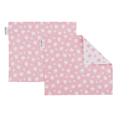 Maple Leaves, Pink Placemat, 2-ply, Set of 2-placemat-myfunkins.ca