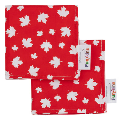 Maple Leaves, Red Napkins, 2-ply, Set of 2-napkin-myfunkins.ca